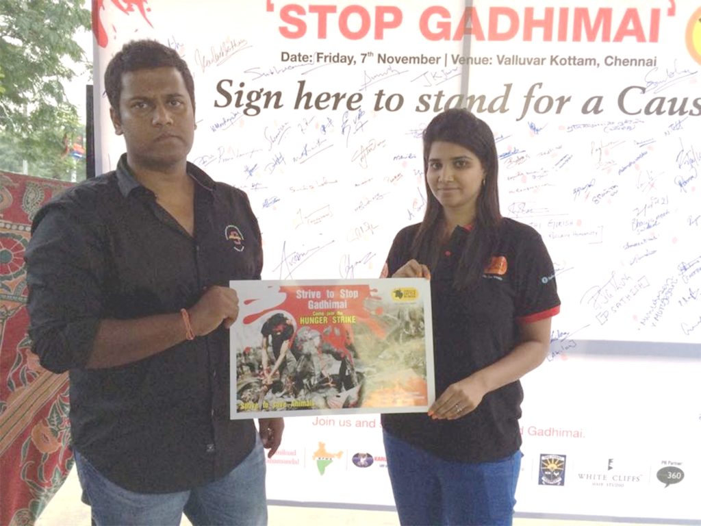 Suchitra S Rao @ PFCI's Hunger Strike against GADHIMAI